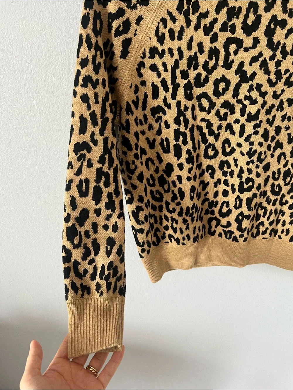 J. Crew Leopard Print Crewneck Sweater